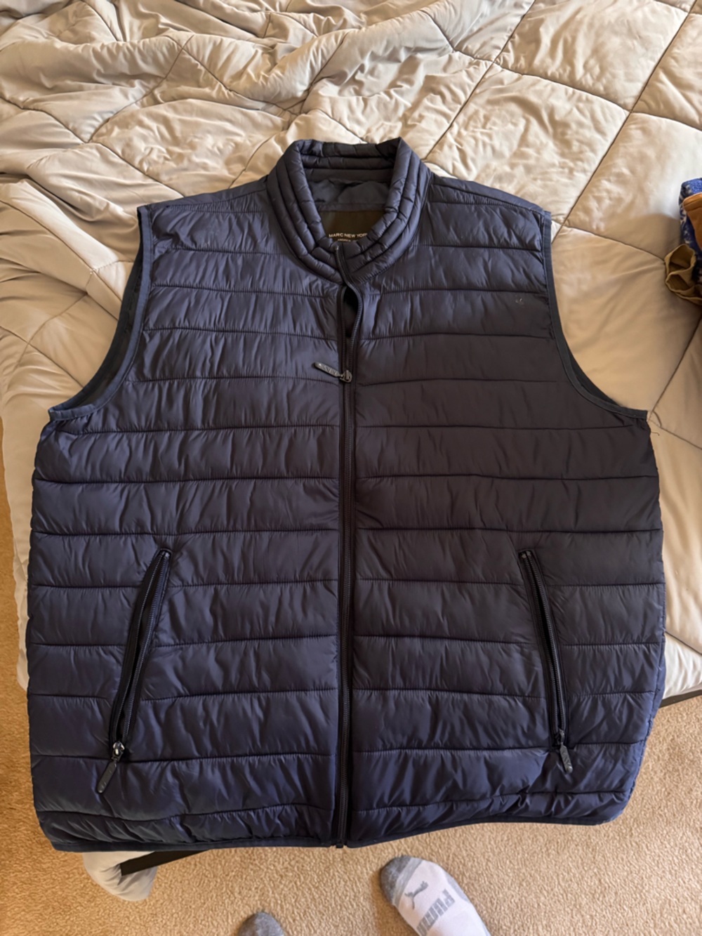 Marc New York Navy Quilted Puffer Jacket